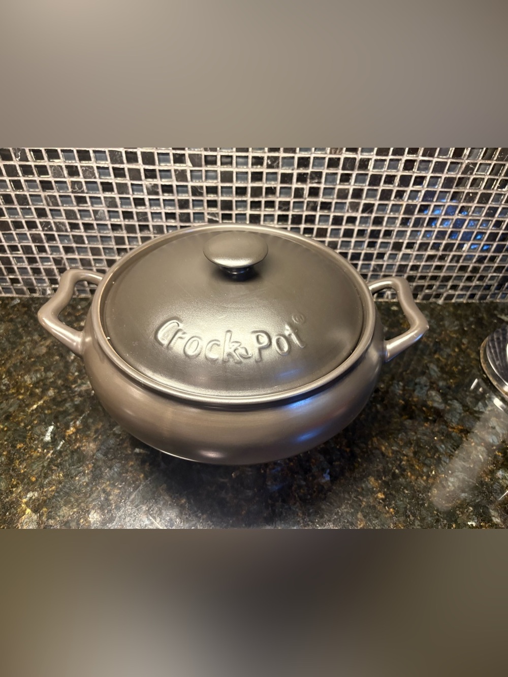 Rival VersaWare Stoneware Pot Lid Heat Diffuser Replacement Insert Black 5 Qt